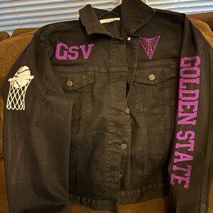 Black Golden State Jacket with Purple Accents